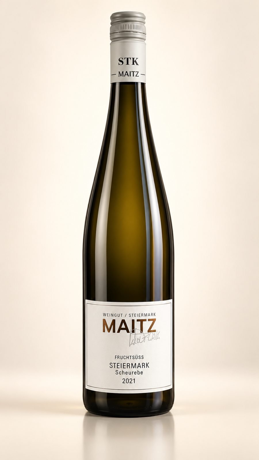 Flasche Weingut Maitz Scheurebe fruchtsüß 2021